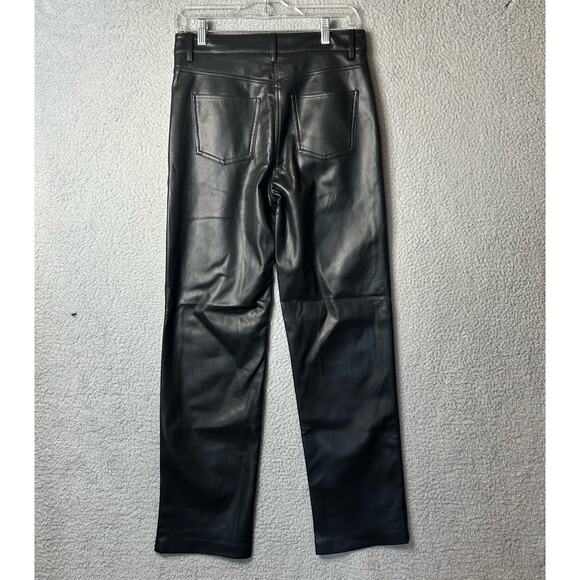 Shinestar Pants Womens M Black Super High Waist Faux Leather Pants Nightout NEW - Picture 2 of 11